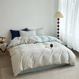 SHOPMOCHO New Washed Super Soft Duvet Cover Set with Bed Sheet Skin-friendly Bedding Set Hygroscopic Breathable Quilt Cover and Pillowcase
