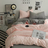 SHOPMOCHO Bedding Comforter sets Duvet Cover bedsheets set with pillowcase Bedding Linens Set for Queen/King Bed edredones de cama