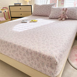 SHOPMOCHO Bonenjoy Elastic Fitted Sheet Floral Style Bedsheet Soft Bed Cover Home Bed Linen Sheets drap de lit (Pillowcase Need Order)