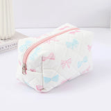 Shopmocho 1 pc exquisite bowknot single-layer pencil case, floral pattern design storage bag, a must-have for back to school season
