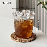 Shopmocho Glass Drinkware Cold Coffee Cups Latte Coffee Glass Iced Juice Milk Water Bottle Aesthetic Cup Wine Cocktail Glass כוסות לקפה קר