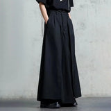 Shopmocho Gothic Y2K Single Layer Thick Japanese Culottes Dark Style Streetwear Draped Personality All Match Casual Pants Unisex 2025