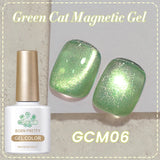 Shopmocho 10ml Green Cat Magnetic Gel Ultra Shine Holographic Glitter Semi Permanant Soak Off UV LED Gel Varnish For Manicure