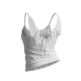 SHOPMOCHO Angel Wings Vest 3D Embossed Wings Embroidery Spaghetti Strap Vest Y2K Women Gothic Fashion Summer Sexy Slim Backless Short Top