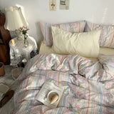 Shopmocho Floral Style Duvet Cover Pure Cotton Bed Cover Girls Soft Comforter Covers Set with Pillowcase이불커버 King Size Quilt Cover Set