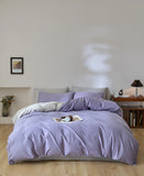 SHOPMOCHO 3pcs 100% Egyptian Cotton Duvet Cover Set 1pc Duvet Cover and 2pcs Pillowcases 150*200/220*220cm Single/double Queen King Size