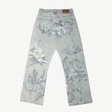 SHOPMOCHOY2k Retro Baggy Jeans Trendy Cupid Angel Pattern Men Women Pants American Hip Hop Streetwear Unisex Casual Straight Leg Jeans