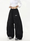 Shopmocho Retro Y2K Hip Hop Streetwear Casual Chic Matching Sweatpant Oversize Women's Wide Leg Pant Low Waist Drawstring Lady Cargo Pants