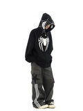 SHOPMOCHO Oversized Y2k Spider Hoodies Men Streetwear Autumn Winter Jackets Plush Embroidery Women Sweatshirt Unisex Kakazzy Hoddies
