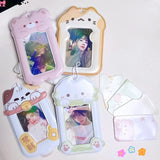 Shopmocho Kawaii Photocard Holder Kpop Photo Card Organizer Idol Photo Cards Display Supplies Photo Protector Sleeve Student Stationery