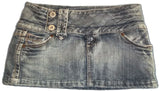 SHOPMOCHO Y2K Retro Yellow Blue Washed Distressed Mini Shorts Women Harajuku Punk Drawstring Denim Shorts Gothic Sexy Low Waisted Shorts