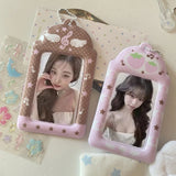 SHOPMOCHO Ins Cat Photo Card Holder Kpop Photo Card Display Pendant Student ID Card Protective Cover Kpop Supplies