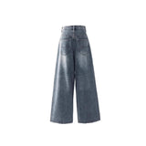 Shopmocho High Waist Wide Leg Denim Jeans Women's Loose Straight Floor-Length Pants Spring New Style Autumn Winter Comfortable Sensation