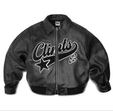 SHOPMOCHO Jackets Y2K Coats Mens Hip Hop Leather Retro Embroidery Jacket Motorcycle Wear Leather Zipper Jacket Coat Streetwear