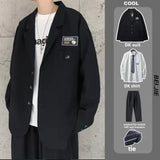 Shopmocho Autumn Western-style Men's Suit Korean Trendy Punk Style Three-piece Set Jacket Dakka Uniform Casual Scene