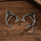 Shopmocho Cute Alloy Elf Ear Clip Korean Style Ear Cuff Rose Flower Hollow Ear Clips Ear Hook Jewelry Accessories Halloween