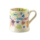 Shopmocho Childhood Graffiti Butterfly Cream Ceramic Mug