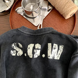 SHOPMOCHO Children Clothes Autumn New Wash and Fade Sweaters or Pants Han Fan Printed Boy's Fashionable Clothes