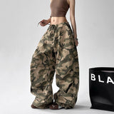 SHOPMOCHO American Retro High Street Casual Overalls Camouflage Loose Wide Leg Pants For Women Y2k Hip-hop Cargo Grunge Baggy Trousers