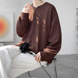 SHOPMOCHO High Quality Texture Long Sleeve T shirt For Men Spring Autumn Casual Mens T-shirts Male Tops Classic Clothes Men's T-Shirts