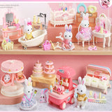 SHOPMOCHO Little Rabbit Bedroom kitchen outdoor gamesLovely Scene Play Toys Simulation Modelling Children Birthday Easter Gift