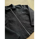 SHOPMOCHO Streetwear New Fashion Oversized Pattern Embroidered Baggy Jacket Men And Women Y2K Gothic Hip Hop Popular Couple Windbreaker