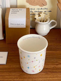 Shopmocho New ins colorful polka dot smiley face espresso cup small hand-held cup ceramic cup