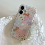 Shopmocho Ins cute dog puppy imd phone case bracelet back cover for iphone 15 16 promax 13 14 pro max stars capa fundas