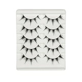 Shopmocho Anime-Inspired False Eyelashes, 5 Pairs Cartoon Eye Faux Lashes, Dramatic Look Demon Style, Volumizing & Lengthening