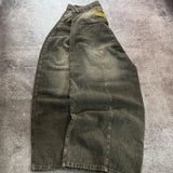 SHOPMOCHO American New Fashion Old Yellow Washed Baggy Jeans Ladies Y2K Gothic Hip Hop Vintage Casual High Waist Wide Leg Pants