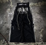 SHOPMOCHO Y2K Fashion Streetwear Gothic Punk Striped Letter Embroidery Trendy Sweatpants Retro Loose Hip Hop Casual Stretch Jogging Pants