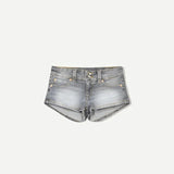 Shopmocho Y2k Zipper Denim Mini Shorts For Women Sexy Low Waist Pocket Peachy Bottom Short Jeans Female Chic Street Evening Club Partywear