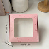 SHOPMOCHO 1/3/5/10pcs Packaging Boxes With Bowknot DIY Candy Cookies Gift Window Boxes Handmade Soap Wrapping Supplies Wedding Decor