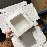 SHOPMOCHO 1/3/5/10pcs Packaging Boxes With Bowknot DIY Candy Cookies Gift Window Boxes Handmade Soap Wrapping Supplies Wedding Decor