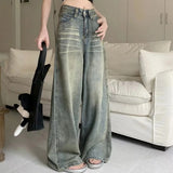 SHOPMOCHO Y2K Loose Straight Leg Jeans Women Trousers Baggy Wide Fit Casual High Waist Retro Washed Vintage Style Women's jeans Jeans