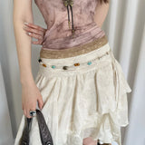 Shopmocho Bohemian Ethnic Hand-Woven Waist Rope For Women Minority Design Sense Bead Belt With Skirt Jeans Belt