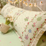 SHOPMOCHO 100% Cotton Pillow Cover Comfortable Pillow Case 90/120/150/180cm Long Bedside Cushion Cover Sweet Girl Pillow Covers Decorative