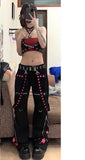 Shopmocho Autumn Winter New Straight Tube Y2k Jeans Ladies Darkness European and American Style Women's Pants Star Print Baggy Pants Woman