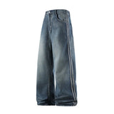 SHOPMOCHO Man Pants Jeans Baggy Jeans Loose Fit Straight Leg High Street Casual Trousers For Men Spring Autumn Trendy Wide Leg