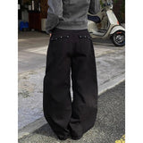 SHOPMOCHO ZHIZOU Women Baggy Jeans Dark Academia Cyber Punk Designer Harajuku Denim Pants Goblin Core Grunge Wide Fit American Retro Y2K