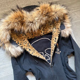 SHOPMOCHOAmerican New Skull Embroidery Super Leopard Hooded Sweater Women Y2K Gothic Hip Hop Popular Casual Joker Sweatshirt