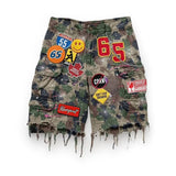 SHOPMOCHO Baggy Custom Paint Jorts Washe Number 8 Ball Denim Shorts Men Goth Y2k Harajuku Casual Sweatpants Wide Leg Short Streetwear