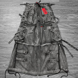 SHOPMOCHO Y2K Trousers Pants Streetwear Washed Distressed Black Grey Wide Leg Jeans Men Women Goth Punk Multi Pocket Oversized Baggy Jeans
