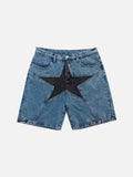 Shopmocho Aelfric Eden Star Patchwork Denim Shorts 2025 Men Summer Hip Hop Streetwear Shorts Y2K Harajuku Casual Track Shorts Sweatpants