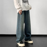 SHOPMOCHO Jeans men Wide Leg Jeans Male Loose Straight Denim Pants 2025 Autumn Harajuku Vintage Blue Jean Trouser Streetwear Clothes