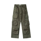 SHOPMOCHO American Vintage Hiphop Cargo Pants Women Multi Pocket Loose Lazy Wide Leg Trousers Straight Casual Street Gothic Harajuku Pants