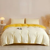 SHOPMOCHO 3pcs 100% Egyptian Cotton Duvet Cover Set 1pc Duvet Cover and 2pcs Pillowcases 150*200/220*220cm Single/double Queen King Size