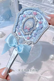SHOPMOCHO Flower Knows Butterfly Cloud Shoulder Holding Mirror Holding National Style Classical Princess Mirror
