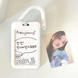 Shopmocho ABS Slide Kpop Photo Card Holder Anti-lost Keychain 3 Inch INS White Idol Protective Case Bag Bus Cards Sleeves Supplies
