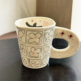 Shopmocho Splashing ink, hand pinching ceramic coffee cup